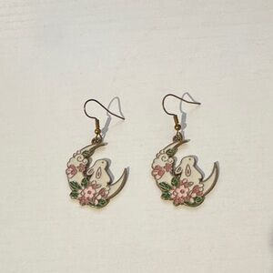 Floral Bunny Earrings